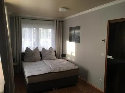 Ein Bett oder Betten in einem Zimmer der Unterkunft Spreewald-Ferienwohnung Jahn