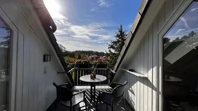 Ein Balkon oder eine Terrasse in der Unterkunft Kleemann´s Apartment****
