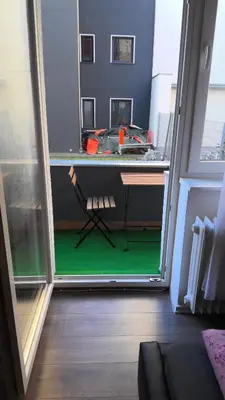 Ein Sitzbereich in der Unterkunft Berlin Pur