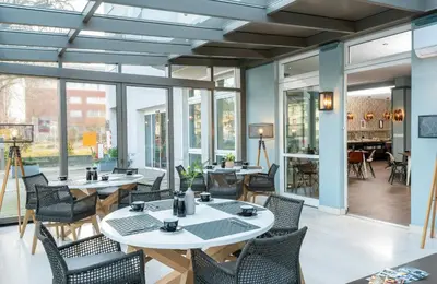 Ein Sitzbereich in der Unterkunft Leonardo Boutique Hotel Berlin City South
