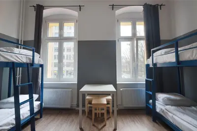 Ein Bett oder Betten in einem Zimmer der Unterkunft Pegasus Hostel Berlin