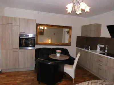 Küche/Küchenzeile in der Unterkunft Aparthotel Guzulka & Restaurant