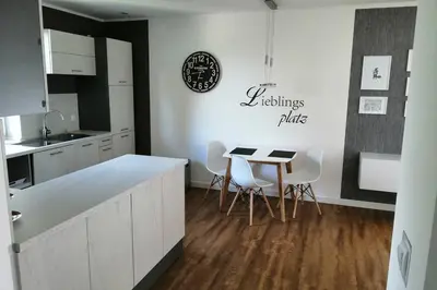 Küche/Küchenzeile in der Unterkunft Falkenapartment Berlin