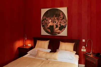 Ein Bett oder Betten in einem Zimmer der Unterkunft Arte Luise - Self-Check In