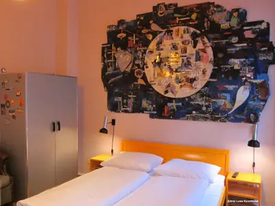 Ein Bett oder Betten in einem Zimmer der Unterkunft Arte Luise - Self-Check In