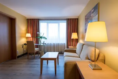 Ein Sitzbereich in der Unterkunft relexa hotel Stuttgarter Hof