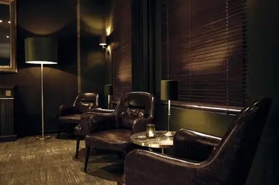 Ein Sitzbereich in der Unterkunft Lounge-Hotel Seeterrassen