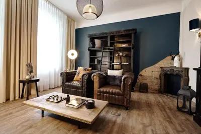 Ein Sitzbereich in der Unterkunft Lounge-Hotel Seeterrassen