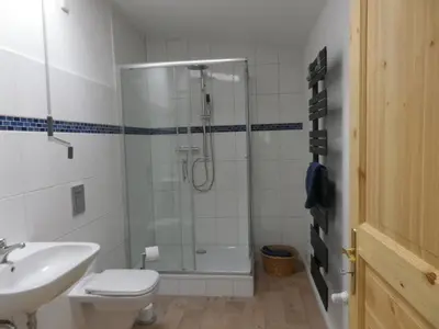 Ein Badezimmer in der Unterkunft Alte Malztenne im Herzen der Schorfheide