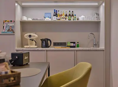 Küche/Küchenzeile in der Unterkunft Classik Hotel Alexander Plaza