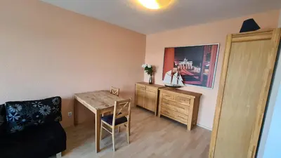 Ein Sitzbereich in der Unterkunft TopDomizil - Apartments 