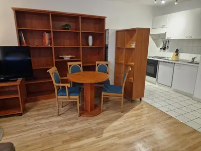 Küche/Küchenzeile in der Unterkunft TopDomizil - Apartments 