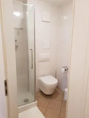 Ein Badezimmer in der Unterkunft Apartment Scharmützelsee