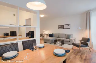 Küche/Küchenzeile in der Unterkunft Apartments am Brandenburger Tor