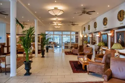 Ein Sitzbereich in der Unterkunft Sunday Resort Schwielowsee - Apartment