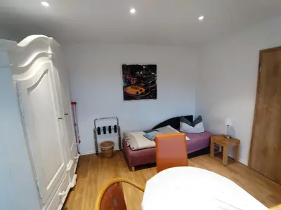 Ein Bett oder Betten in einem Zimmer der Unterkunft FeWo in Köpenick