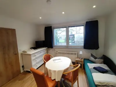 Ein Sitzbereich in der Unterkunft FeWo in Köpenick