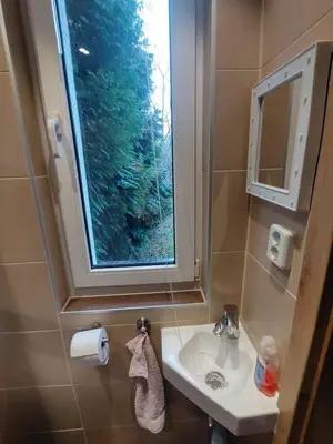 Ein Badezimmer in der Unterkunft FeWo in Köpenick
