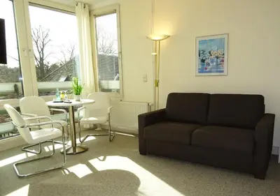 Ein Sitzbereich in der Unterkunft Hotel St.-Michaels-Heim
