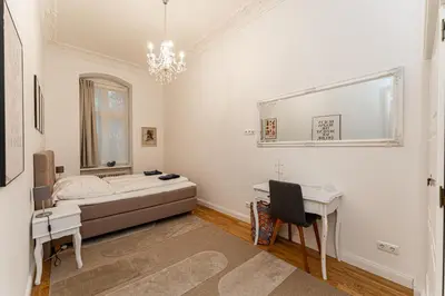 Ein Bett oder Betten in einem Zimmer der Unterkunft Be in Berlin Apartments zentral und ruhig für Familien und Geschäftsreisende in Schöneberg