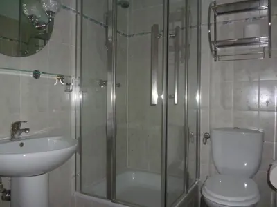 Ein Badezimmer in der Unterkunft Pension Haus Bielke