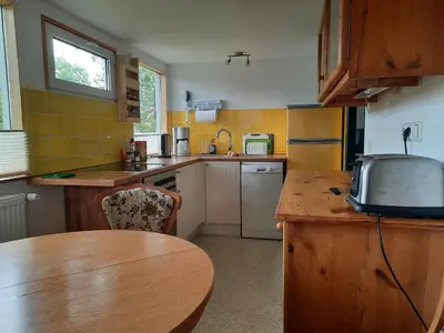 Küche/Küchenzeile in der Unterkunft Ferienhaus Eichenblatt