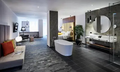 Ein Badezimmer in der Unterkunft Hotel Neuer Fritz