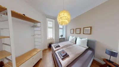 Ein Bett oder Betten in einem Zimmer der Unterkunft MyHappyplace in the middle of Berlin
