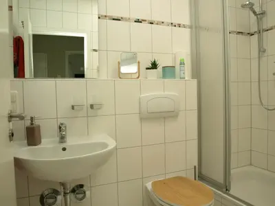 Ein Badezimmer in der Unterkunft appartement marléne