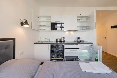 Küche/Küchenzeile in der Unterkunft Nena Apartments Hermannplatz