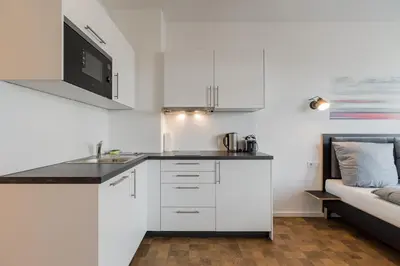 Küche/Küchenzeile in der Unterkunft Nena Apartments Hermannplatz