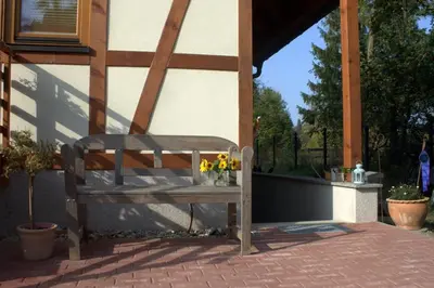 Ein Balkon oder eine Terrasse in der Unterkunft Ferienapartment am See mit Kajak SUP Verleih