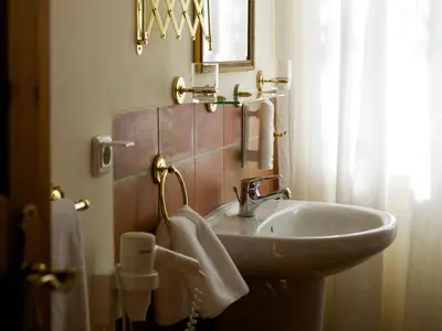 Ein Badezimmer in der Unterkunft Landhaus Alte Schmiede