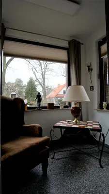 Ein Sitzbereich in der Unterkunft Heckes Ferienwohnung