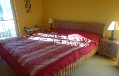 Ein Bett oder Betten in einem Zimmer der Unterkunft Ferienhaus ˋLichtblickˋ
