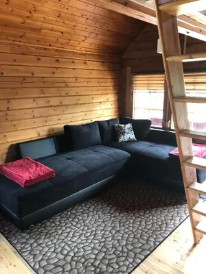 Ein Sitzbereich in der Unterkunft Ferienhaus Sterling
