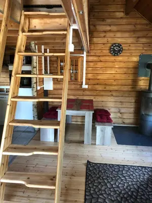 Ein Etagenbett oder Etagenbetten in einem Zimmer der Unterkunft Ferienhaus Sterling