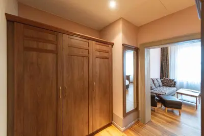 Ein Sitzbereich in der Unterkunft Hotel am Großen Waisenhaus