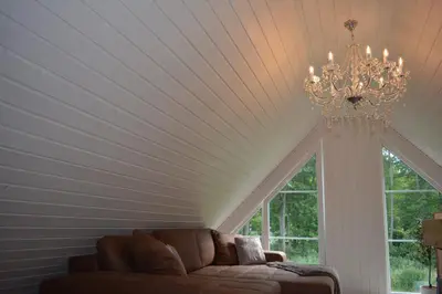 Ein Sitzbereich in der Unterkunft Kapitänshaus Zerpenschleuse Holiday Chalet