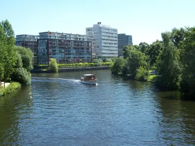 Blick auf einen Fluss in der Nähe der Ferienwohnung