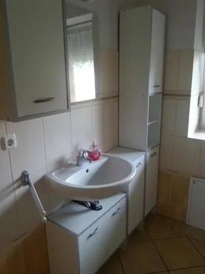 Ein Badezimmer in der Unterkunft Ferienhof am Nationalpark