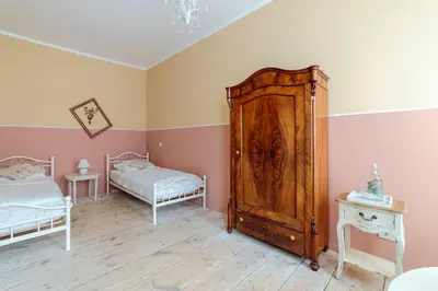 Ein Bett oder Betten in einem Zimmer der Unterkunft Alte Lebkuchenfabrik