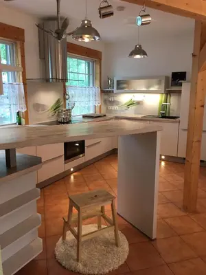 Küche/Küchenzeile in der Unterkunft Ferienhaus Ahornallee