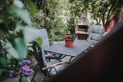 Ein Garten an der Unterkunft Pferdeidylle direkt neben Berlin in Dallgow