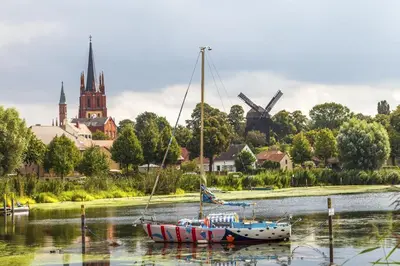 Blick auf einen Fluss in der Nähe der Ferienwohnung