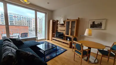 Ein Sitzbereich in der Unterkunft TopDomizil Apartments Berlin Mitte