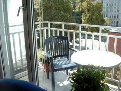 Ein Balkon oder eine Terrasse in der Unterkunft TopDomizil Apartments Berlin Mitte
