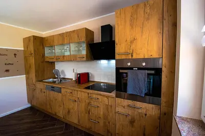 Küche/Küchenzeile in der Unterkunft Ferienhaus mit Terrasse und Garten in Wandlitz