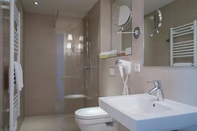 Ein Badezimmer in der Unterkunft Hotel Spreeblick