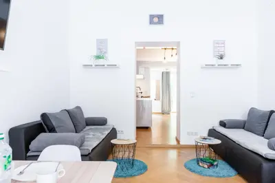 Ein Sitzbereich in der Unterkunft DR Apartments Prenzlauer Berg